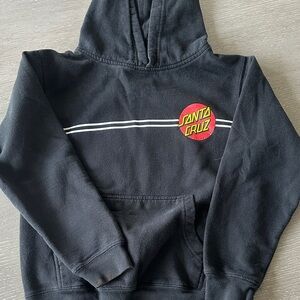 Santa Cruz Skateboards Kids Hoodie with Red and Yellow Logo